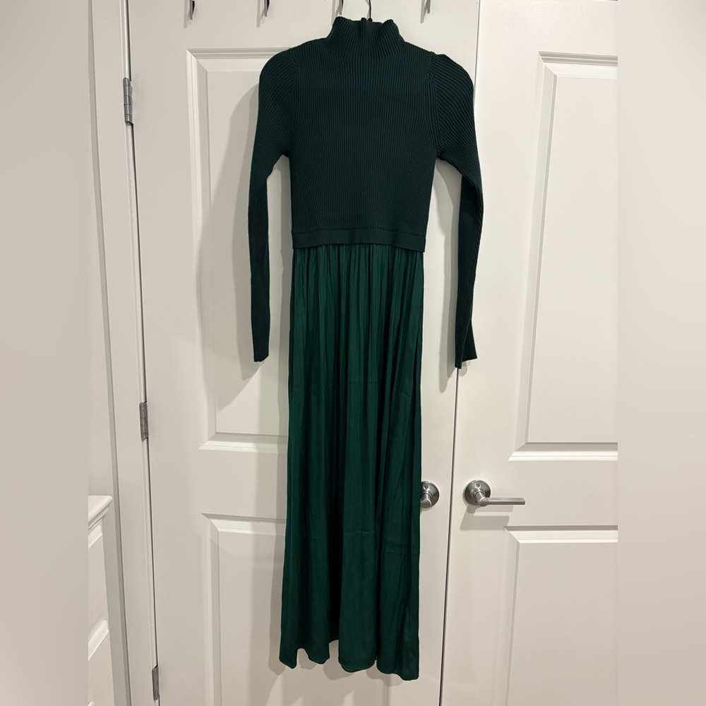 Anthropologie Thea twofer dress green size small